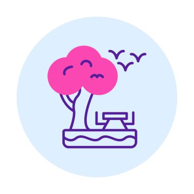 Yedek vektör renk simgesine sahip park 