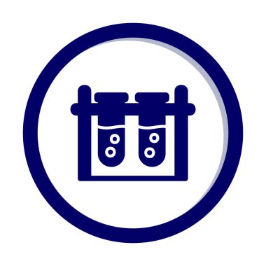 test tüpleri vektör düz renk simgesi 