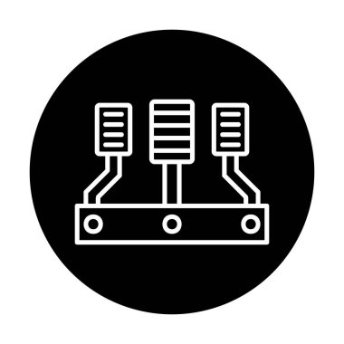 Araba Hızlandırıcı düz simgesi, vektör illüstrasyonu 