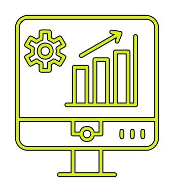 Pazar analiz simgesi vektör illüstrasyonu