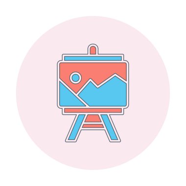 düz boyama simgesi, vektör illüstrasyon tasarımı