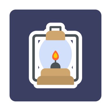 düz Fener simgesi vektör çizimi 