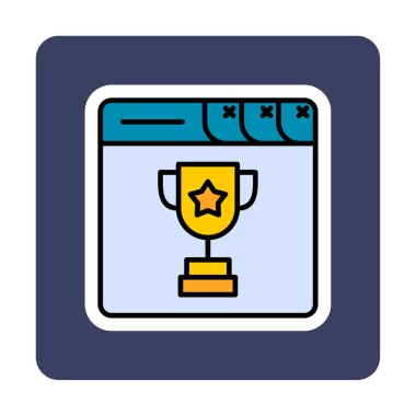 kupa ikonu vektör illüstrasyonu 