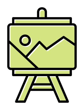 düz boyama simgesi, vektör illüstrasyon tasarımı