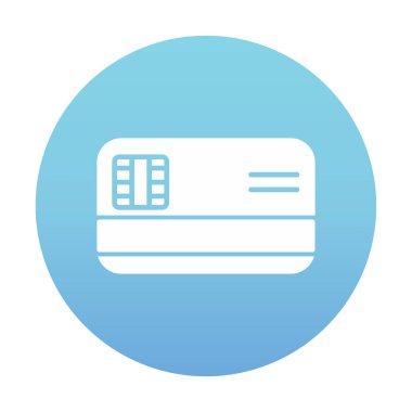 Kredi kartı simgesi, vektör illüstrasyonu basit tasarım