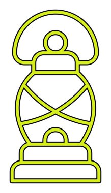 düz Fener simgesi vektör çizimi 