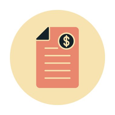 Alışveriş Faturası Vektör renk simgesi tasarımı 