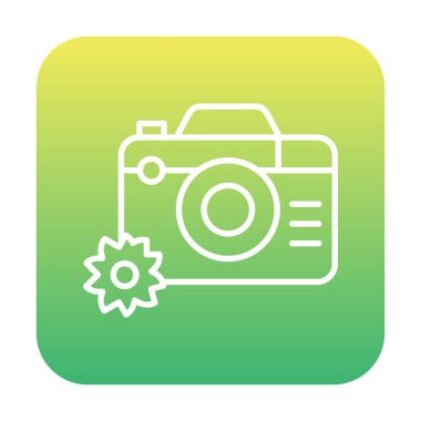 fotoğraf makinesi ikon vektör illüstrasyonu                      