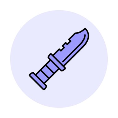 askeri bıçak ikonu vektör illüstrasyon sembolü tasarımı