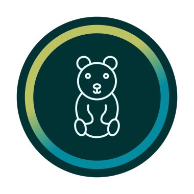  Oyuncak Ayı simgesi vektörü, illüstrasyon