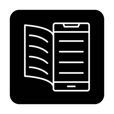 Dijital Kitap simgesi vektör illüstrasyonuName