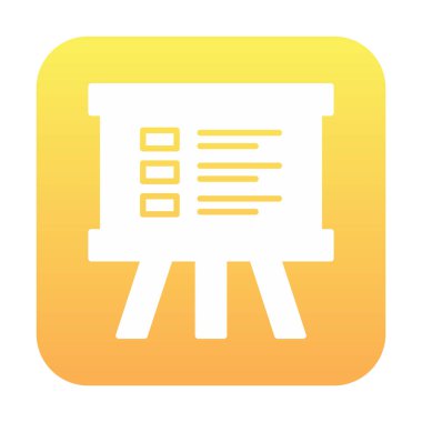 Üniversite Sunum ikonu vektör illüstrasyonu 