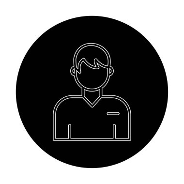 Erkek kullanıcı simgesi. Vektör çizim