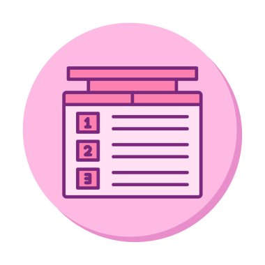 Puan tahtası web simgesi, vektör illüstrasyonu 