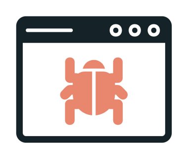 Böcek işareti simgesi. Virüs sembolü, vektör çizimi. 