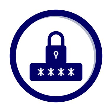 Basit Parola simgesi, vektör illüstrasyonu