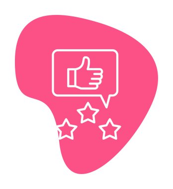  düz Review simge vektör illüstrasyon tasarımı