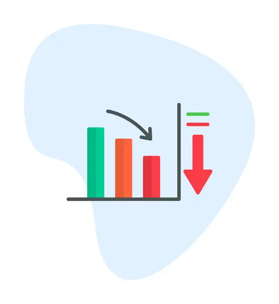 Simple Diminuer Icône Graphique Illustration Vectorielle
