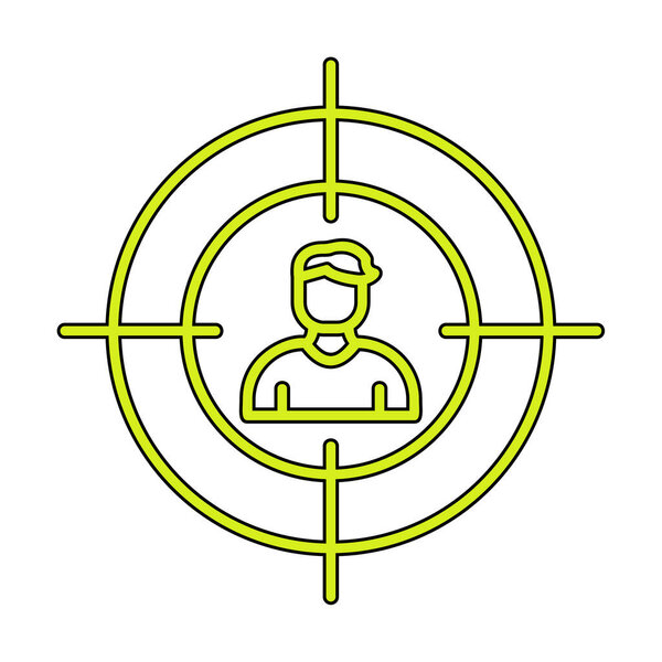 target flat icon. vector illustration