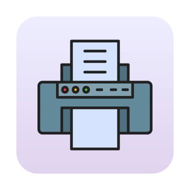 Yazıcı simgesi vektör illüstrasyonu