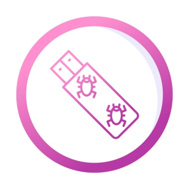 Virüs Pensürücü simgesi vektör illüstrasyonu