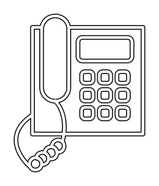 eski telefon vektör çizimi tasarımı