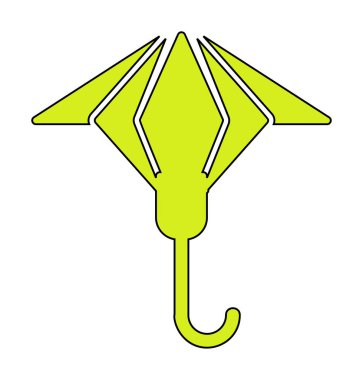 şemsiye simgesi vektör illüstrasyonu 