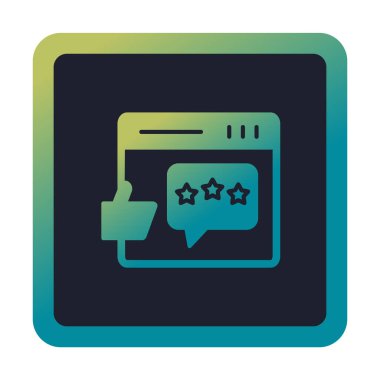 düz geribildirim simgesi vektör çizimi tasarımı