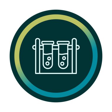 test tüpleri vektör düz renk simgesi 