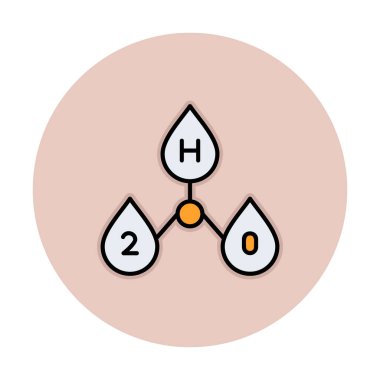 h 2 sembollü su damlaları 