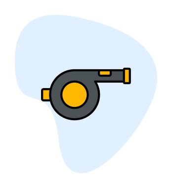 Basit Whistle düz simge vektörü, illüstrasyon