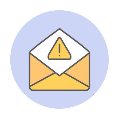 Basit çöp posta harfi simgesi, vektör illüstrasyonu