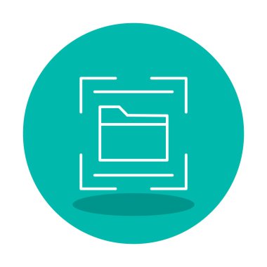 düz Dizin Tarayıcı simgesi vektör illüstrasyon tasarımı