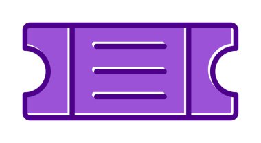 bilet simgesi, vektör illüstrasyonu basit tasarım