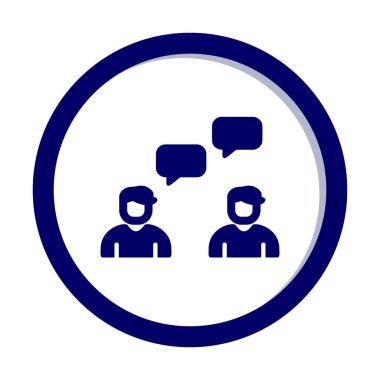 Basit Çalışma İletişim simgesi, vektör illüstrasyonu