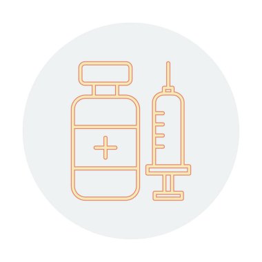 Aşı ikonu vektör illüstrasyon tasarımlı şırınga