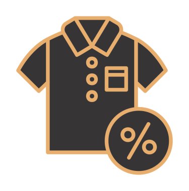 İndirimli Tshirt simgesi vektör illüstrasyonu