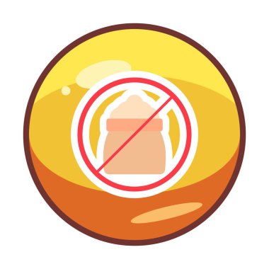 Şeker işareti yok, vektör illüstrasyonu  