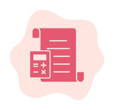 Basit muhasebe simgesi, vektör illüstrasyonu