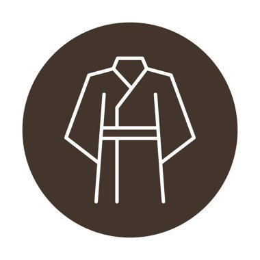 Japon kimono taslak ikonu. doğrusal tasarım. 