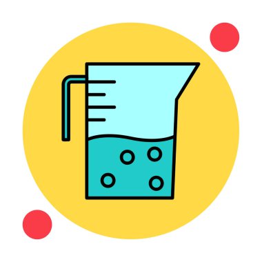 Beaker modern simgesinin vektör illüstrasyonu                          