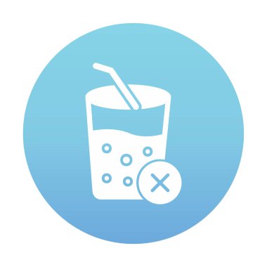 Meyve suyu işareti yok. Web simgesi basit illüstrasyon 