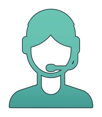 Vektör olarak Müşteri Hizmetleri Ajanı simgesi. logotype