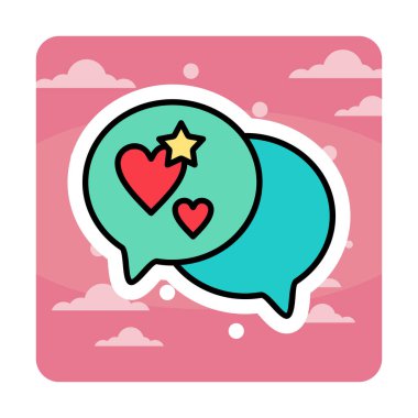 Basit konuşma balonu simgesi, vektör illüstrasyonu