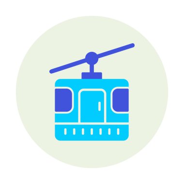 Modern Cable Car Cabin simgesinin vektör çizimi                   