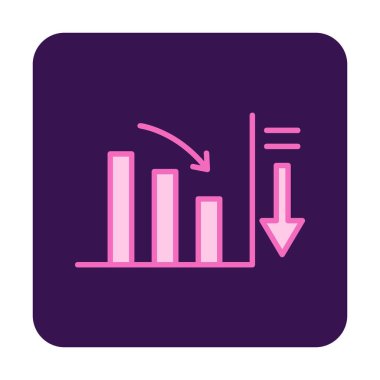 Basit grafik simgesi, vektör illüstrasyonunu azalt