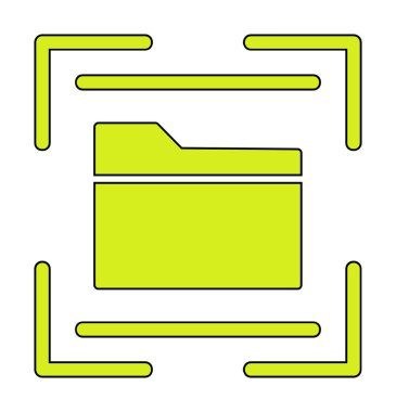 düz Dizin Tarayıcı simgesi vektör illüstrasyon tasarımı