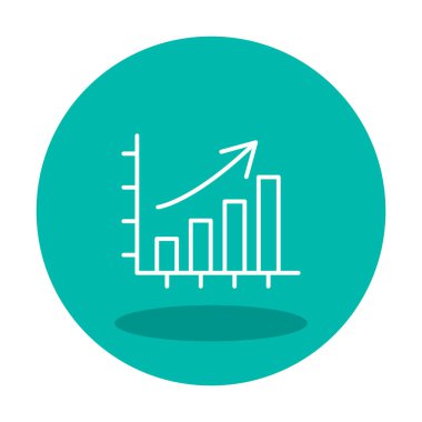 büyüyen grafik, bar grafiği vektör çizimi