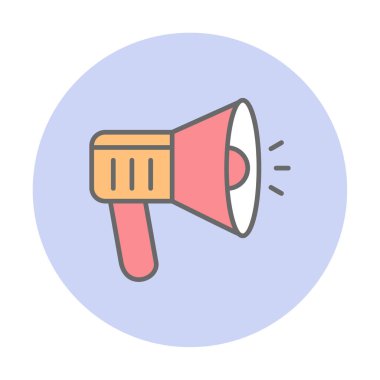 megafon ikonu. Hoparlör vektör illüstrasyonu. düz dizayn