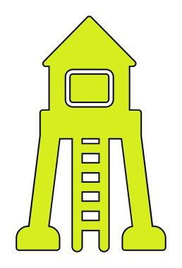 Askeri Kule. Web simgesi basit illüstrasyon 